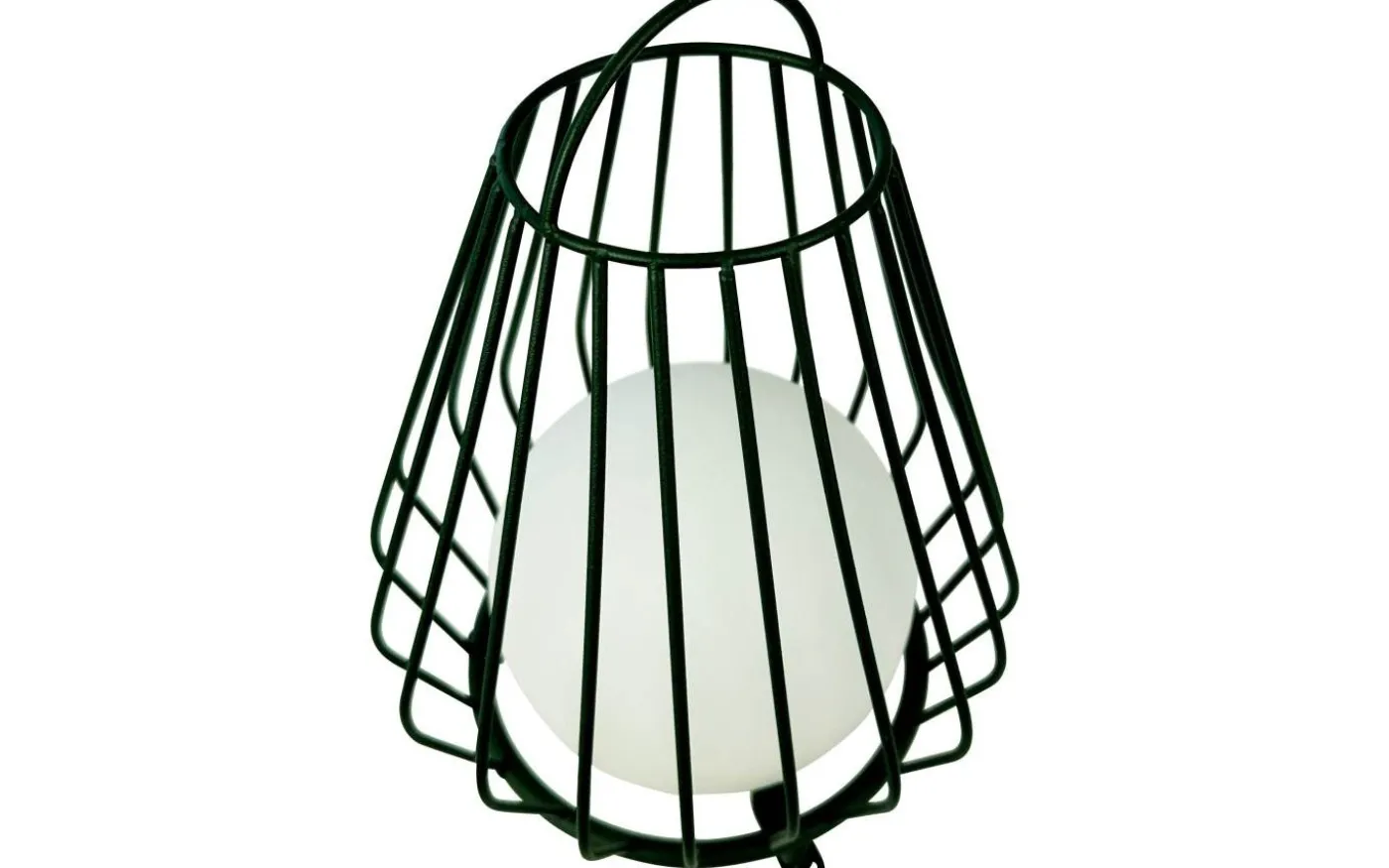 Evesham Laddbar/Solcells Lykta 23cm LED 2700K Grön IP44