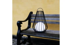 Dyberg Larsen Evesham Laddbar/Solcells Lykta 48cm LED 2700K Svart IP44* Ljuslyktor|Uppladdningsbara Lampor Utomhus