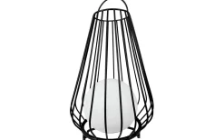 Dyberg Larsen Evesham Laddbar/Solcells Lykta 48cm LED 2700K Svart IP44* Ljuslyktor|Uppladdningsbara Lampor Utomhus