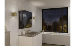 Badrum|Badrumslampor Vägg<Herstal Evoke S Vägglampa Mässing IP44