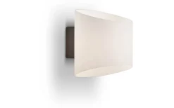 Evoke Vägglampa Oval Antracit/Opalglas IP44