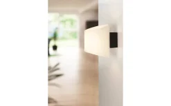 Evoke Vägglampa Oval Antracit/Opalglas IP44