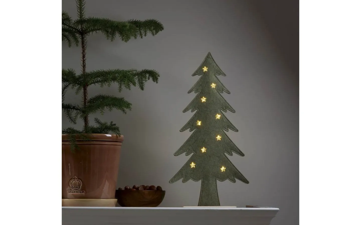 Batteri Julpynt Inomhus<Star Trading Fabbe Batteridriven Bordsdekoration Gran 45cm