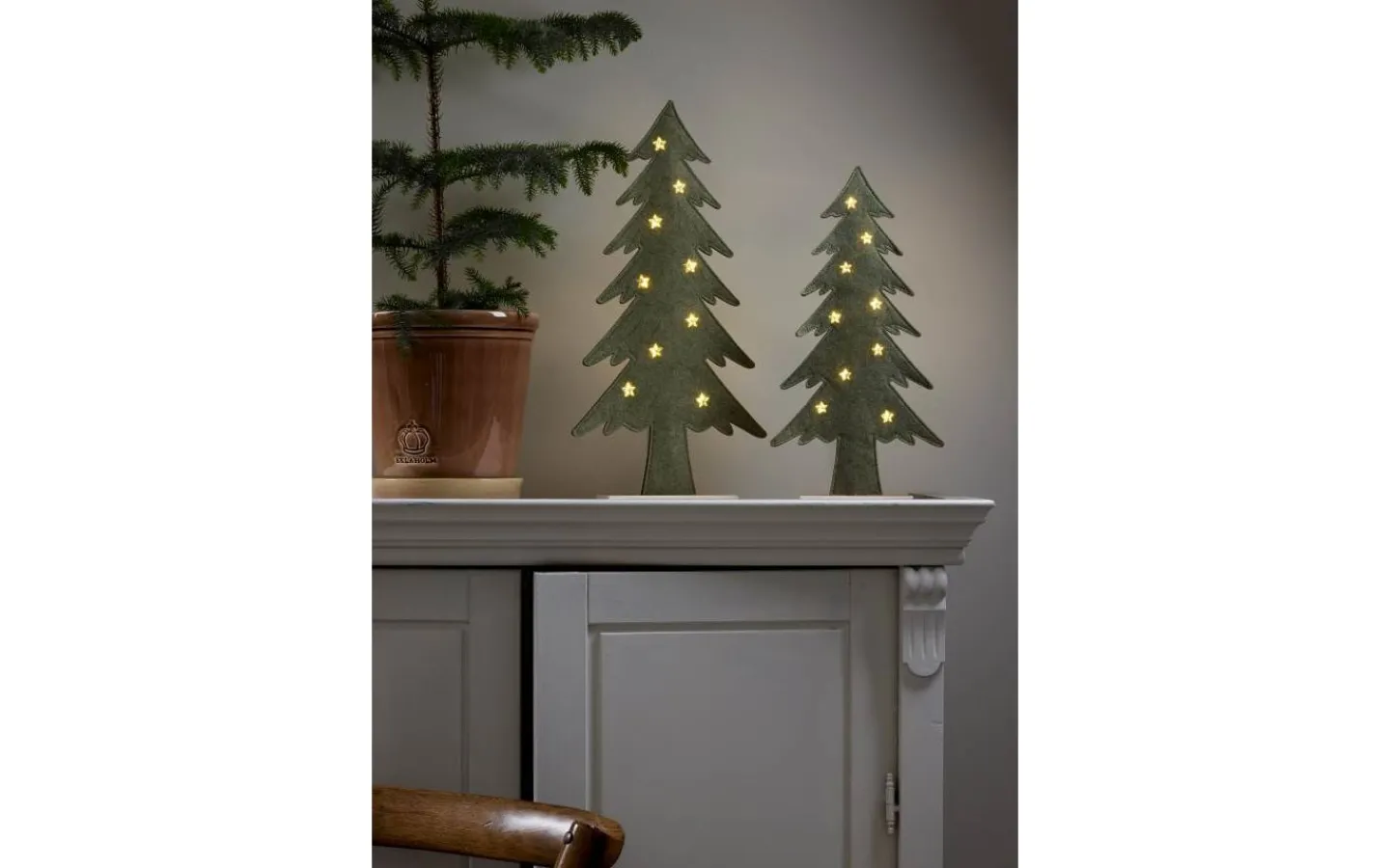 Batteri Julpynt Inomhus<Star Trading Fabbe Batteridriven Bordsdekoration Gran 45cm