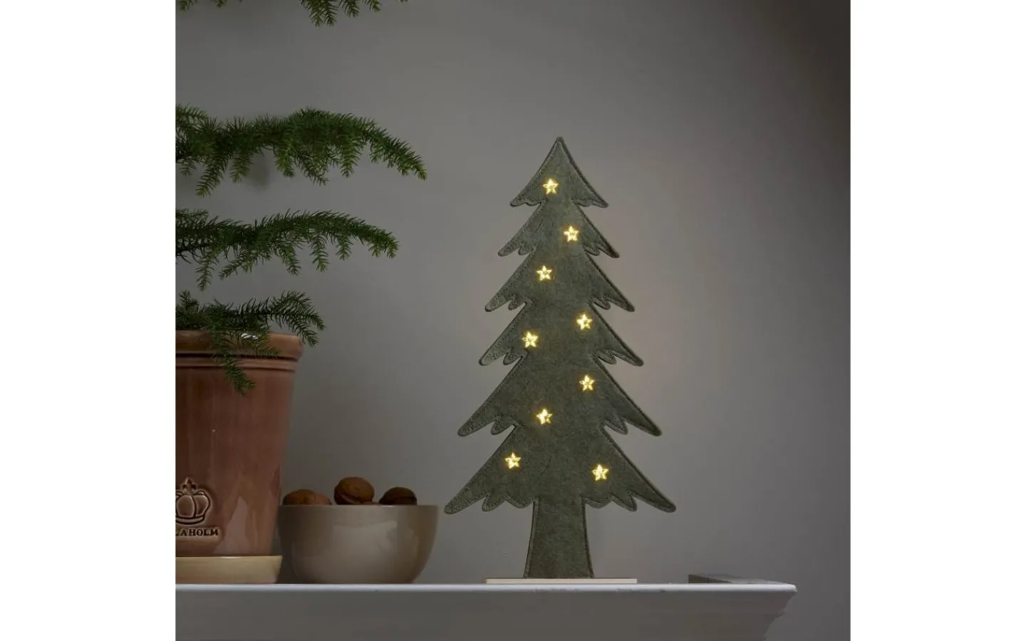 Batteri Julpynt Inomhus<Star Trading Fabbe Batteridriven Bordsdekoration Gran 36cm