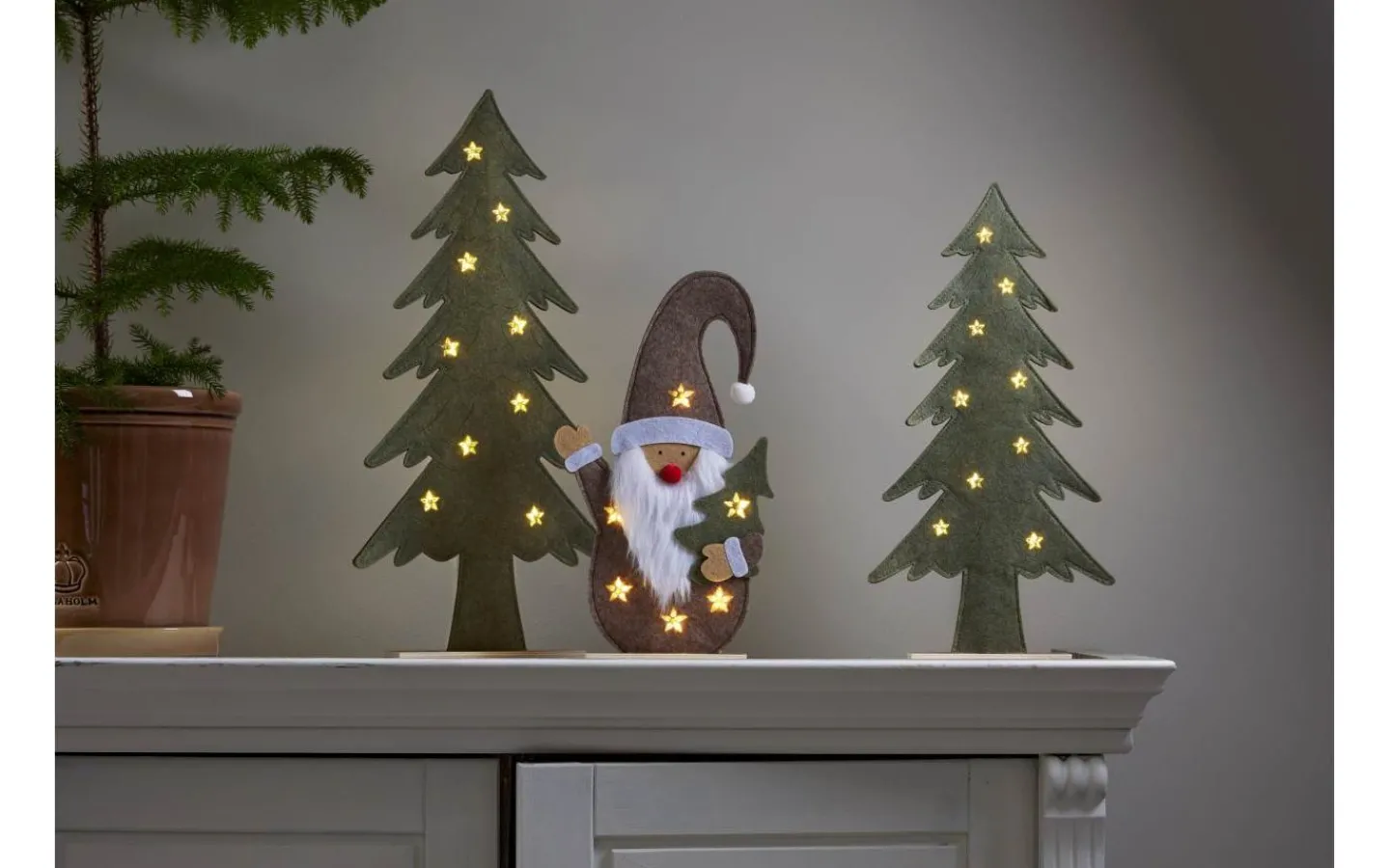 Batteri Julpynt Inomhus<Star Trading Fabbe Batteridriven Bordsdekoration Gran 36cm