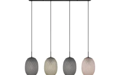 Trio Lighting Facette Taklampa 4-st E27 mattsvart/flerfärgad* Avlånga Taklampor