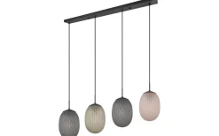 Trio Lighting Facette Taklampa 4-st E27 mattsvart/flerfärgad* Avlånga Taklampor
