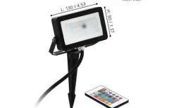 Faedo 4 Markstrålkastare RGB med fjärrkontroll Svart IP44