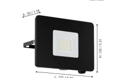 Eglo Faedo 3 Strålkastare LED 5000K 31W Svart IP44* Led Strålkastare