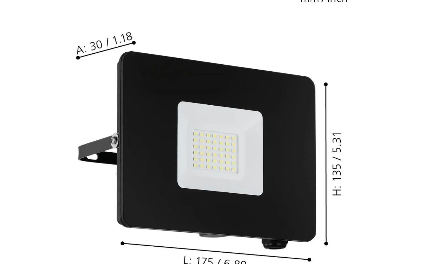 Eglo Faedo 3 Strålkastare LED 5000K 31W Svart IP44* Led Strålkastare