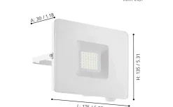 Faedo 3 Strålkastare LED 5000K 31W Vit IP44