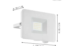 Led Strålkastare<Eglo Faedo 3 Strålkastare LED 5000K 21W Vit IP44