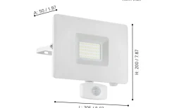 Faedo 3 Strålkastare Rörelse LED 5000K 53W Vit IP44