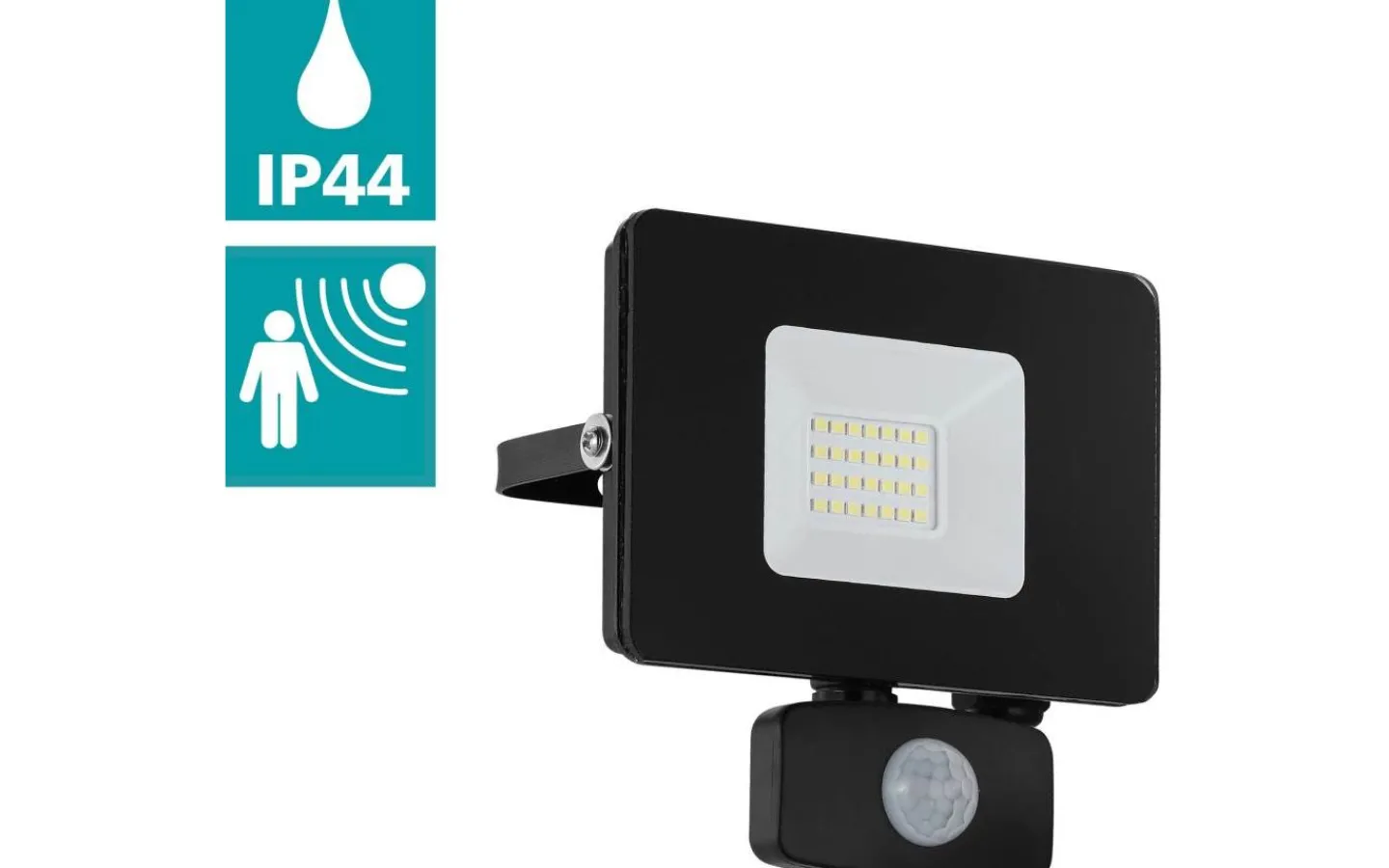 Led Strålkastare<Eglo Faedo 3 Strålkastare Rörelse LED 5000K 20W Svart IP44