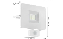 Led Strålkastare<Eglo Faedo 3 Strålkastare Rörelse LED 5000K 31W Vit IP44