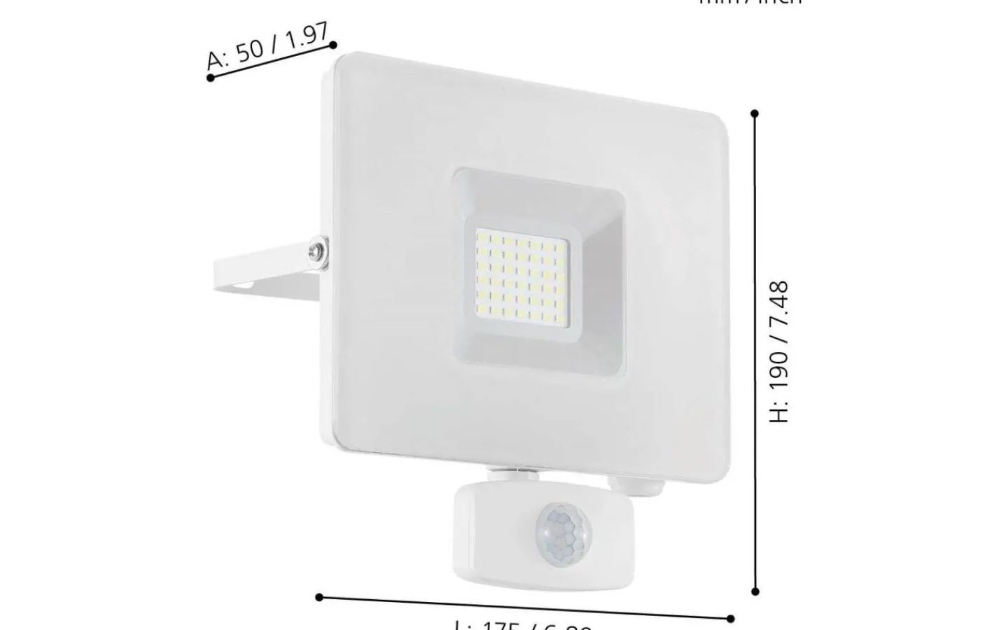 Led Strålkastare<Eglo Faedo 3 Strålkastare Rörelse LED 5000K 31W Vit IP44