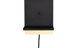 Trio Lighting Fairfield Vägglampa LED mattsvart med laddningsstation* Läslampor