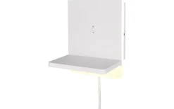 Fairfield Vägglampa LED mattvit med laddningsstation