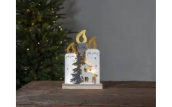 Star Trading Fauna Batteridriven Ljusstake Ljus med Timer 34cm* Batteridrivna Adventsljusstakar|Visa Alla Adventsljusstakar