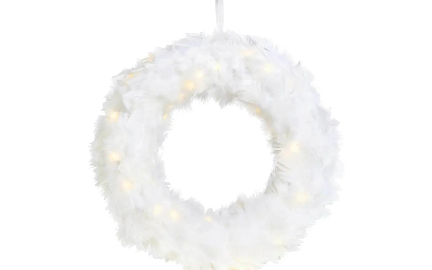 Kransar|Batteri Julpynt Inomhus<Markslojd Feather Batteridriven Krans 35cm LED Vit Inomhus
