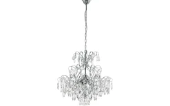 Kristallkronor<Eglo Fenoullet Kristallkrona 58cm Krom