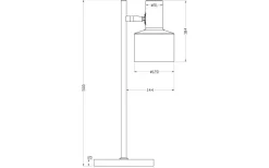 Aneta Ferdinand Skrivbordslampa 53cm Svart* Skrivbordslampor