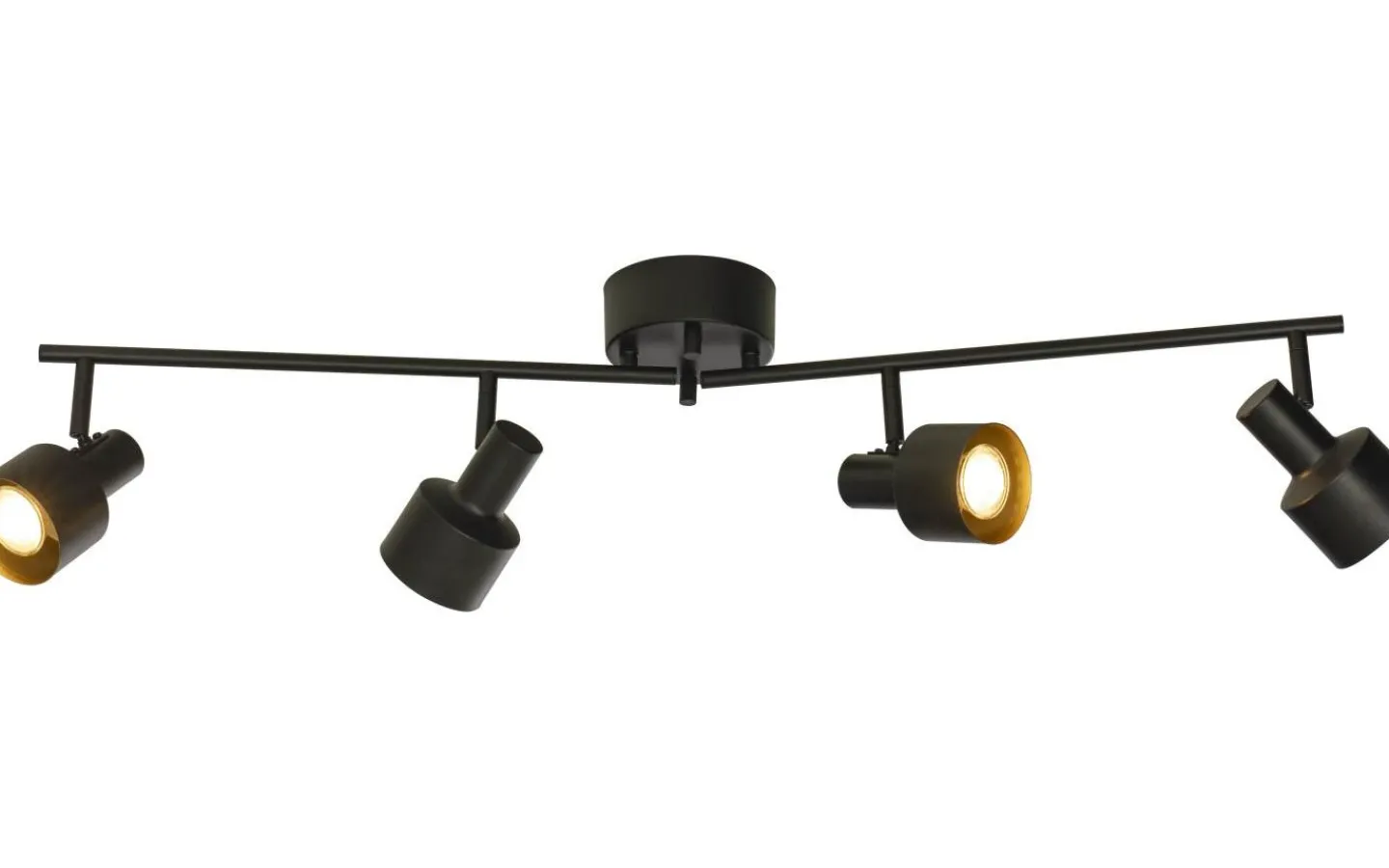 Aneta Ferdinand Takspotlight Vikbar 100cm Svart/Guld* Avlånga Takspotlights|Takspot Med Minst 4 Lampor