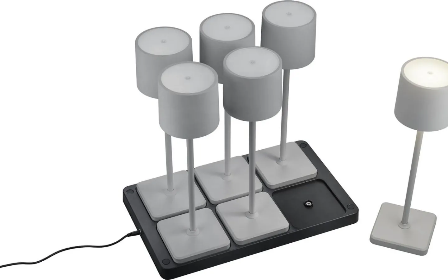 Uppladdningsbara Lampor Utomhus|Uppladdningsbara Lampor Utomhus<Reality Fernandez Laddbar Bordslampa LED 6-pack Grå IP54