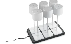 Fernandez Laddbar Bordslampa LED 6-pack Mattvit IP54