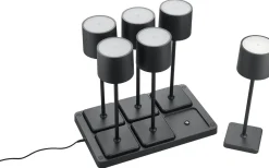 Reality Fernandez Laddbar Bordslampa LED 6-pack Mattsvart IP54* Uppladdningsbara Lampor Utomhus|Uppladdningsbara Lampor Utomhus