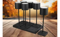 Reality Fernandez Laddbar Bordslampa LED 6-pack Mattsvart IP54* Uppladdningsbara Lampor Utomhus|Uppladdningsbara Lampor Utomhus