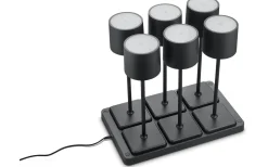 Reality Fernandez Laddbar Bordslampa LED 6-pack Mattsvart IP54* Uppladdningsbara Lampor Utomhus|Uppladdningsbara Lampor Utomhus