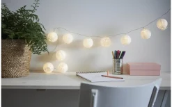 Star Trading Festival Ljusslinga Risbollar LED 1,35 m Vit* Partyslingor Inomhus 230V