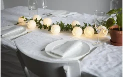 Star Trading Festival Ljusslinga Risbollar LED 1,35 m Vit* Partyslingor Inomhus 230V