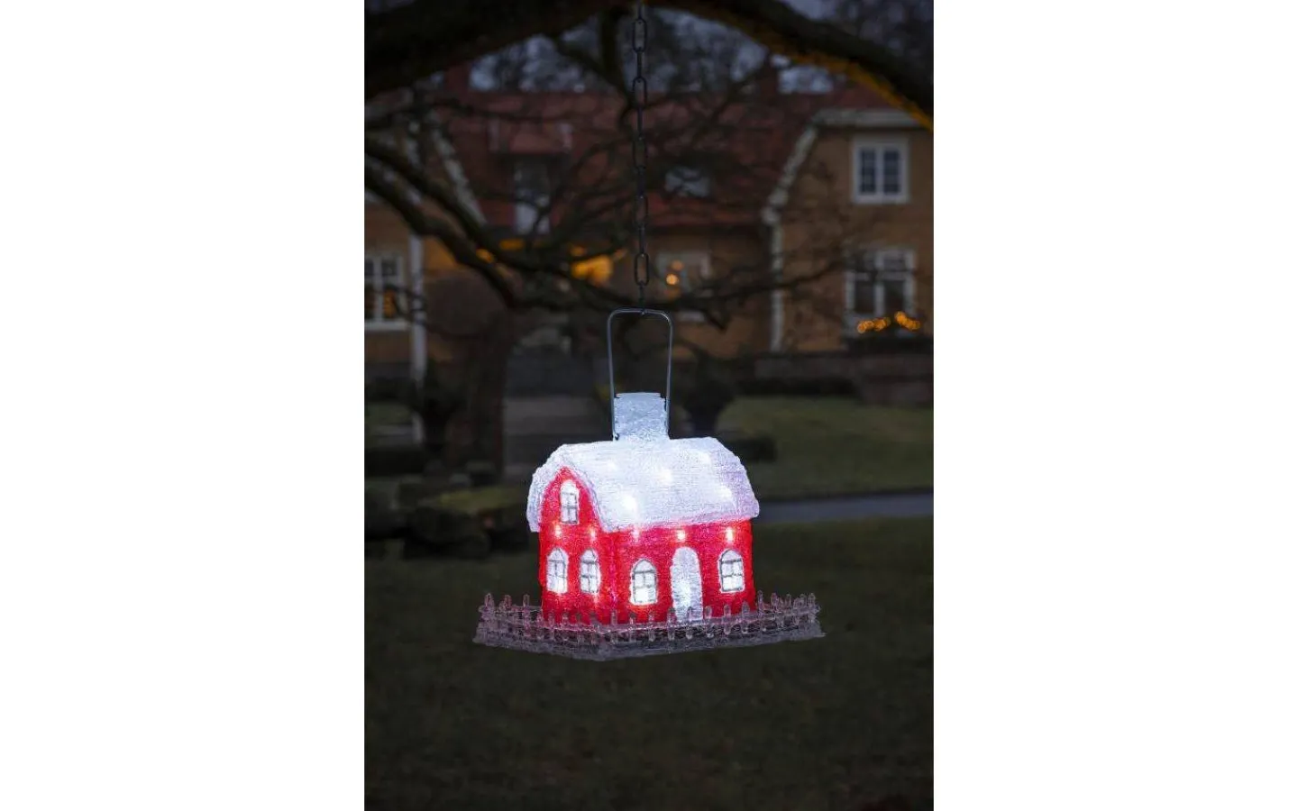 Konstsmide Fågelbord med Spett 92cm Neutralvit IP44* Julpynt Utomhus