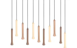 Fiato Takpendel LED 11 st 115cm mattsvart/flerfärgad