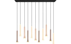 Fiato Takpendel LED 11 st 115cm mattsvart/flerfärgad