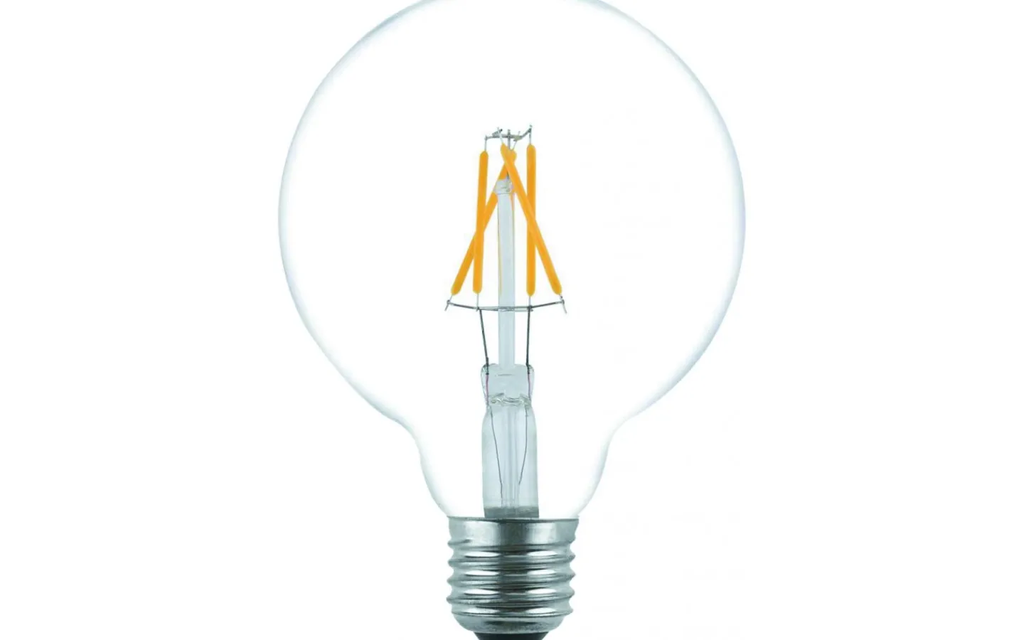 Malmbergs Filament LED-lampa, G125, klar, 4,5W, E24, 230V, dim, MB* Ljuskällor