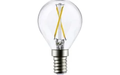 Malmbergs Filament LED-lampa, klot, klar, 2,5W, E14, 230V, MB* Ljuskällor