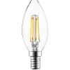 Malmbergs Filament LED-lampa, kron, klar, 4,5W, E14, 230V, dim, MB* Ljuskällor