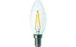 Malmbergs Filament LED-lampa, kron/twist, klar, 2,5W, E14, 230V, MB* Ljuskällor