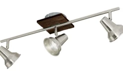 Avlånga Takspotlights|Takspot Med 3 Lampor<Eglo Filipina Takspotlight 58cm GU10 LED 3000K 3x3W Brun