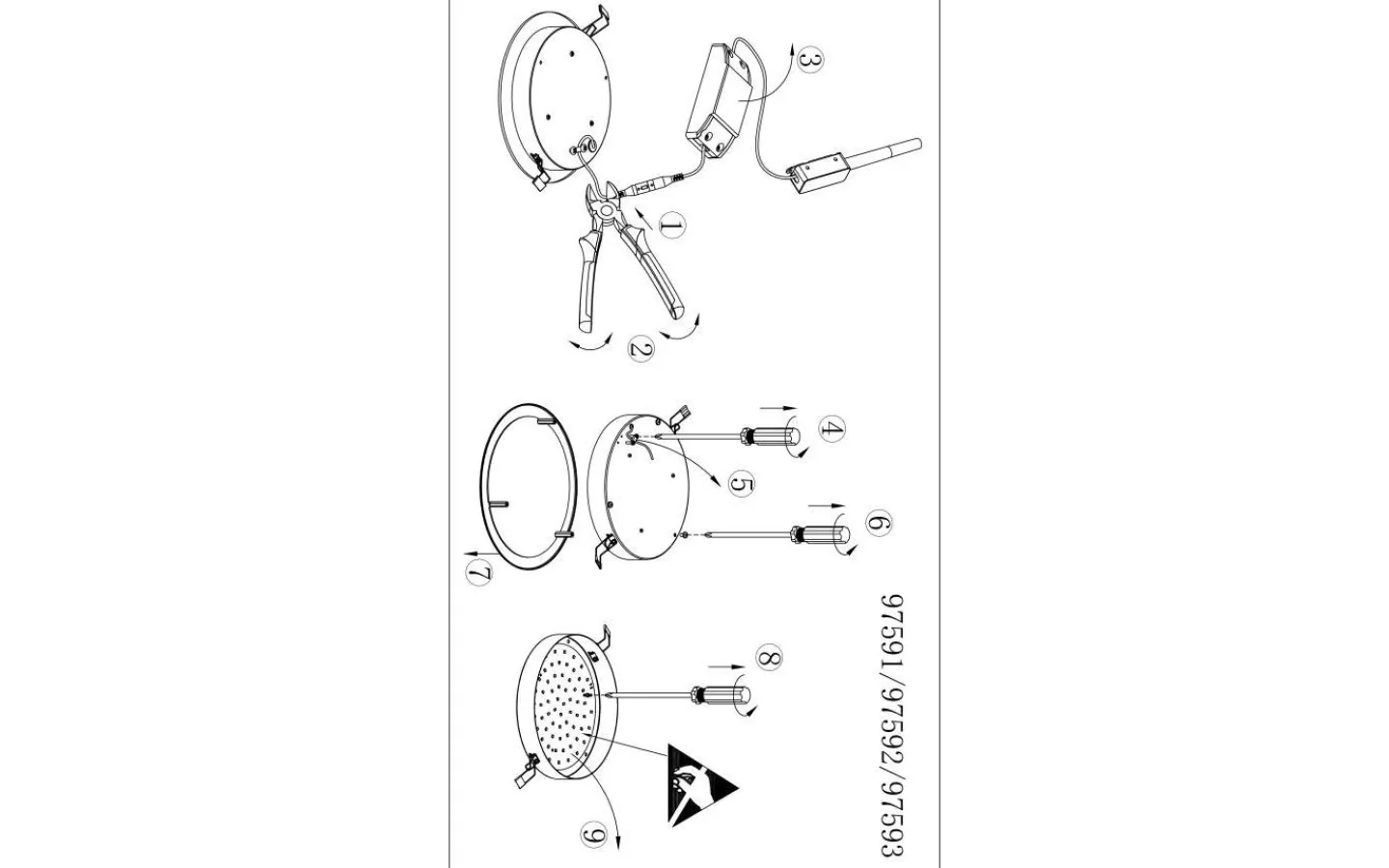 230V Led Spotlights<Eglo Fiobbo Infälld Downlight LED 3000K 14W Vit