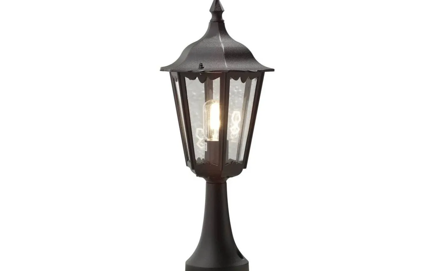 Konstsmide Firenze Grindstolpslykta Svart IP43* Pollare & Grindlyktor