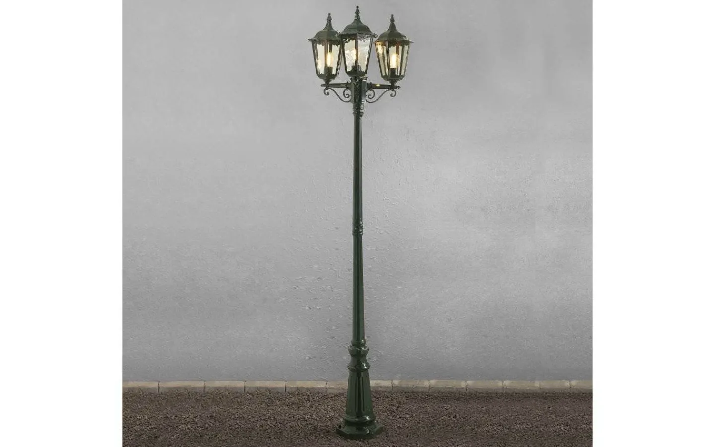 Konstsmide Firenze Stolplykta 2,2m 3xE27 Grön IP43* Kompletta Stolplyktor