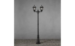 Firenze Stolplykta 2,2m 2xE27 Svart IP43