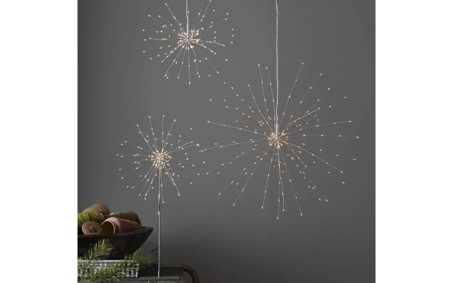 Star Trading Firework Hängande Dekoration 45cm Silver* Julpynt Inomhus