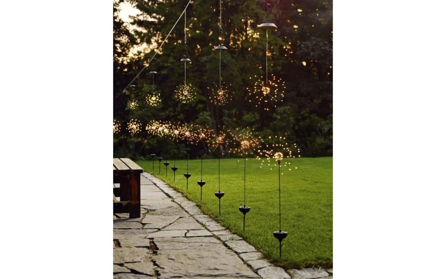 Solcellslampor Dekoration|Visa Alla Solcellslampor<Star Trading Firework Solcellslampa 1m Varmvit