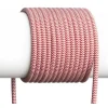 Lampsladdar<Rendl Fit Röd/vit Textilkabel 3G0,75, Metervara